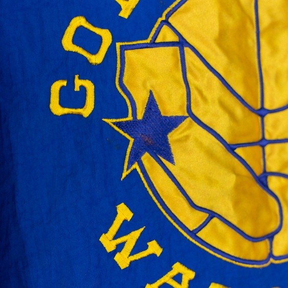 Vintage Golden State Warriors NBA Hooded Puffer Starter Jacket Mens XL RARE - Picture 7 of 8